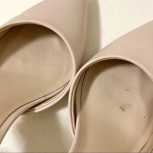 Nude Pointed Toe 3.5 Inch Stiletto Heel Sling Strap Pumps - Women’s Size 9 - Picture 7 of 15